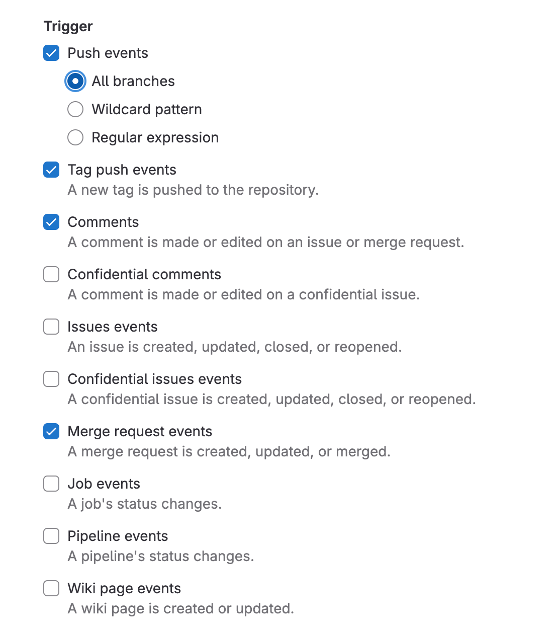 Adding a Gitlab webhook