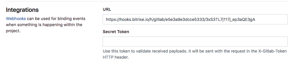 Adding a Gitlab webhook